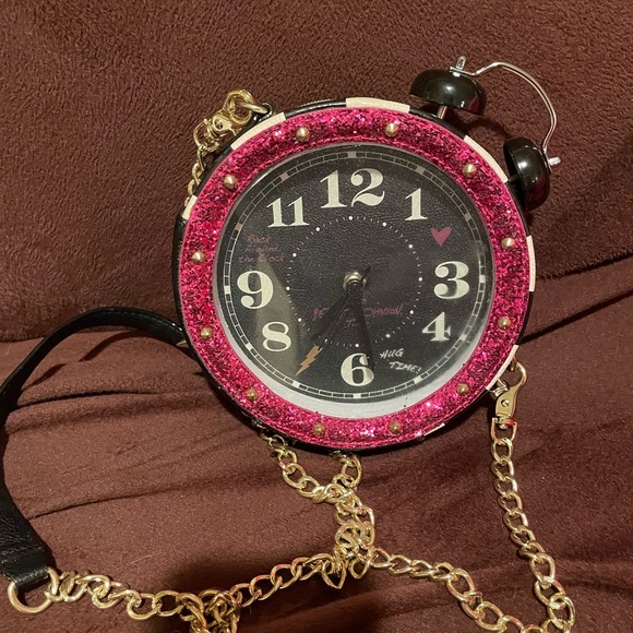 Betsey Johnson Handbags - Betsey Johnson clock purse (works)